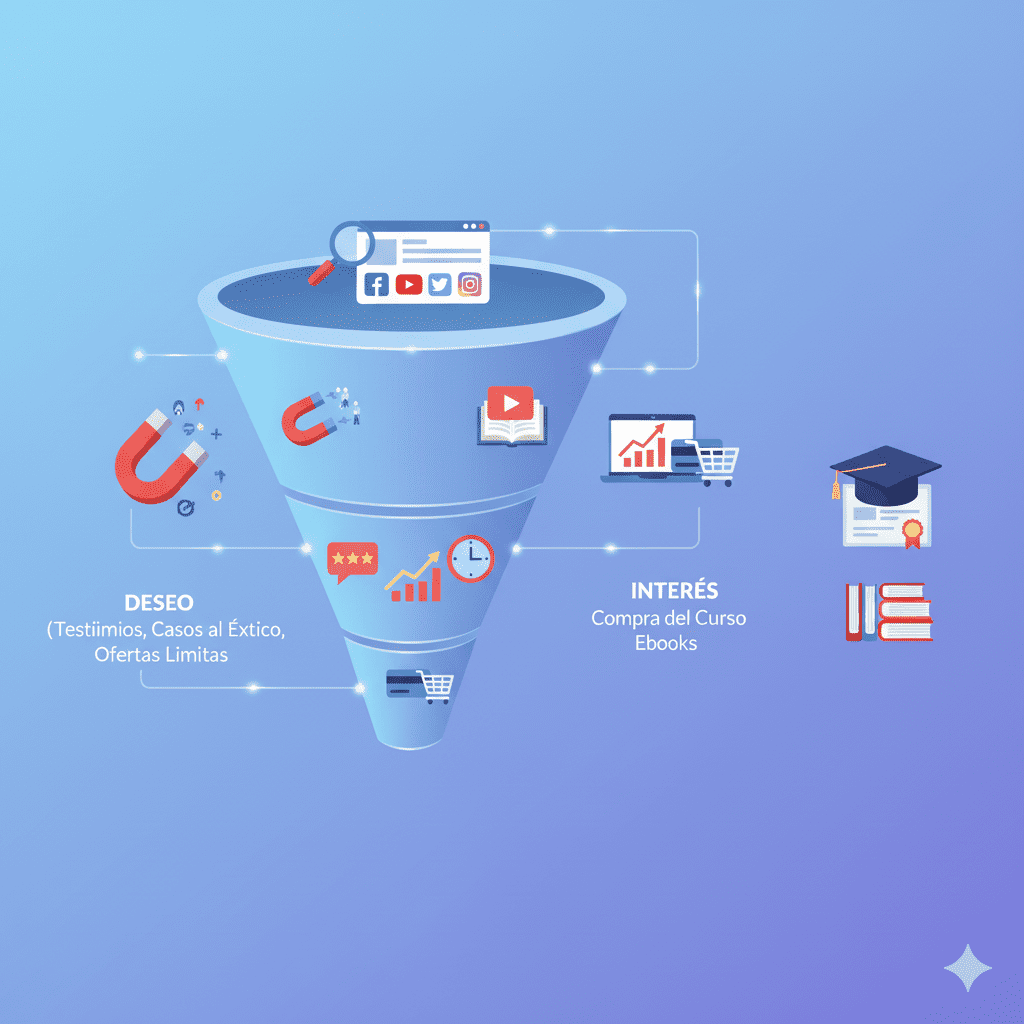 embudo de ventas para cursos online