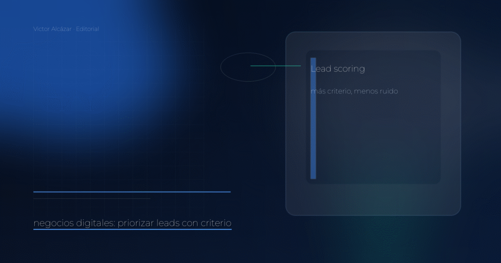 Imagen destacada para Lead scoring para negocios digitales: priorizar leads con criterio