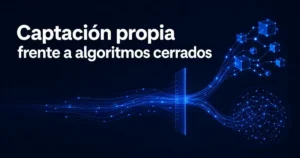 Imagen destacada para Captación propia frente a algoritmos cerrados: cómo construir activos de demanda cuando Google, redes e IA reparten menos clics