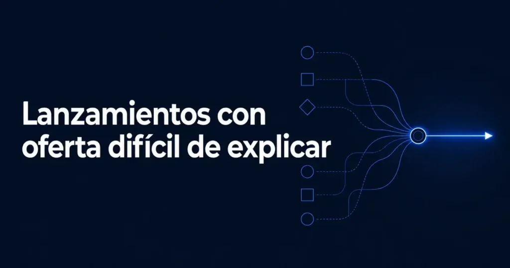 Imagen destacada para Lanzamientos con oferta difícil de explicar: cómo reescribir la promesa antes de comprar tráfico