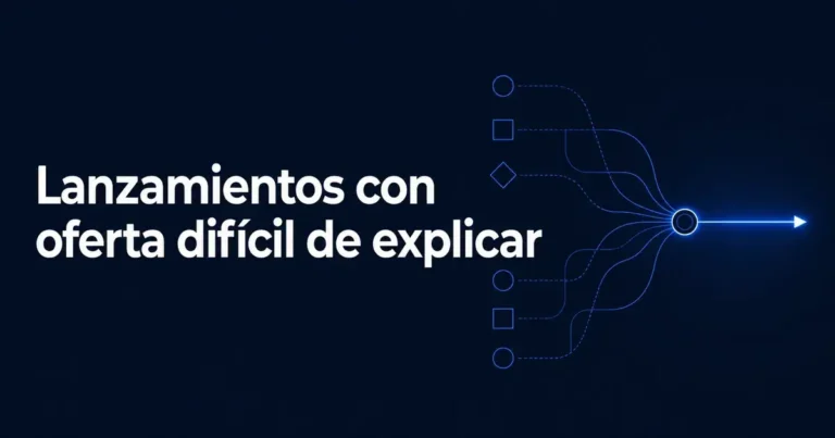 Imagen destacada para Lanzamientos con oferta difícil de explicar: cómo reescribir la promesa antes de comprar tráfico