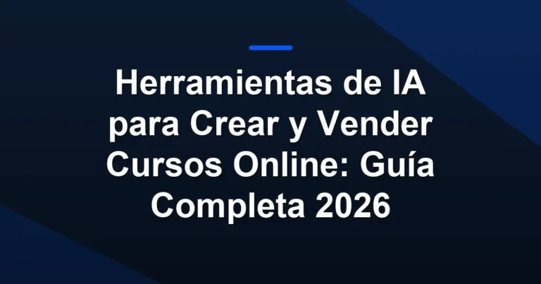 Imagen destacada de Herramientas de IA para Crear y Vender Cursos Online: Guia Completa 2026